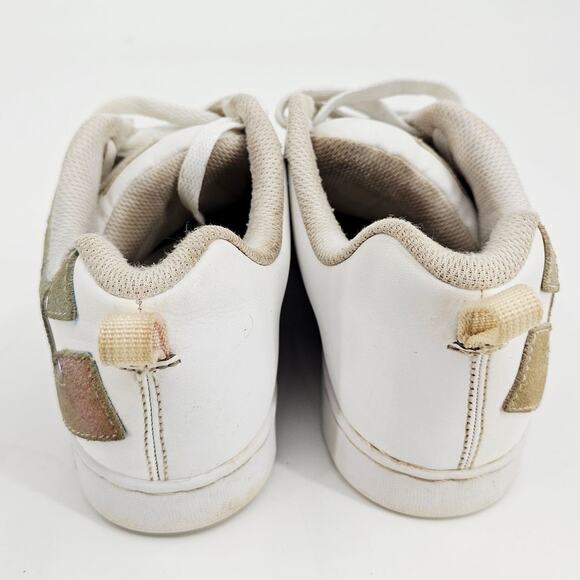 DC Court Graffik White Iridescent Rainbow Logo Skate Sneaker Shoe Women's Size 9 - Picture 4 of 10